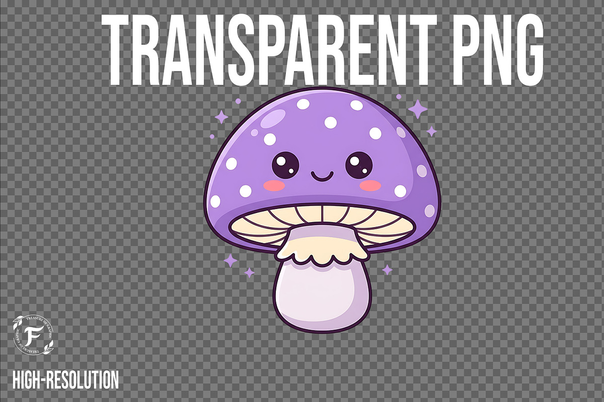 Cute Mushroom Png, an Object Illustration by Forhadx5 (Photo 2 of 11)