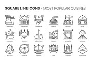 Square line icons, an Outline Icon by Howcolour (Thumbnail 21 of 85)