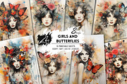 Girl and Butterflies, Collage Papers, a Person Illustration by Digital Art Mahdiseño (Thumbnail 1 of 9)