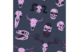 Skulls Vector Boned Head Of Animals