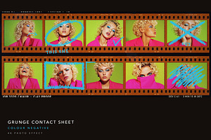 Filmstrip Contact Sheet Photo Collag