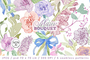 Mauve bouquet, a Pattern Graphic by emeraldthue (Thumbnail 1 of 6)