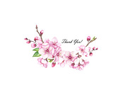 Cherry blossom watercolor clipart, an Illustration by OlDm_Shop (Thumbnail 6 of 6)