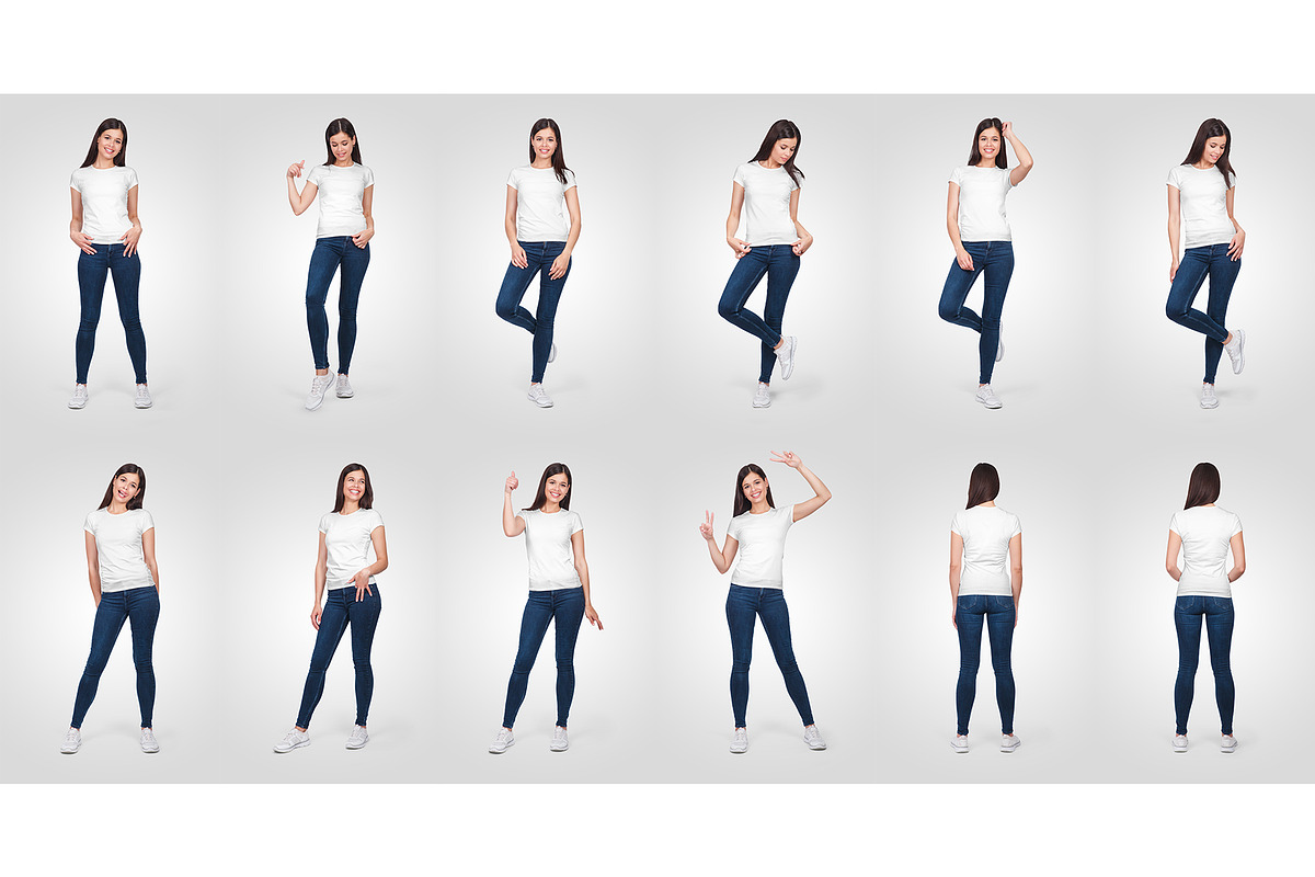 Female T-Shirt Mockups Vol 5 Part 2, a Shirt Mockup by Hi, Mock-Up! (Photo 10 of 10)