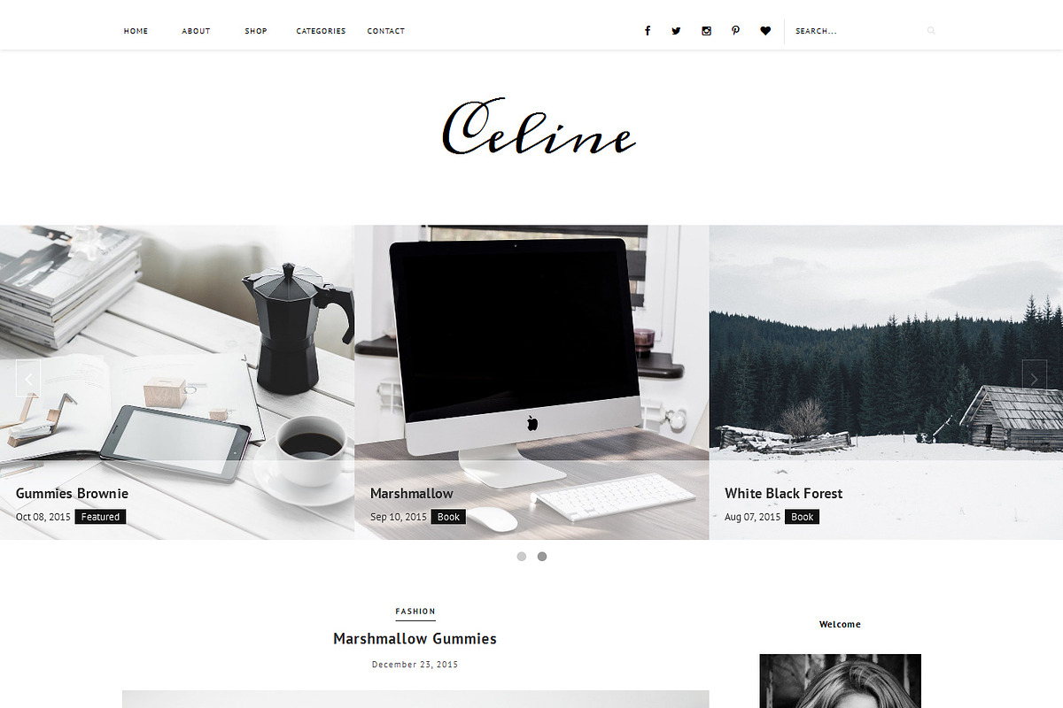 Blogger Template Responsive - Celine, a Websites & App Template by Vefio Themes (Photo 1 of 3)