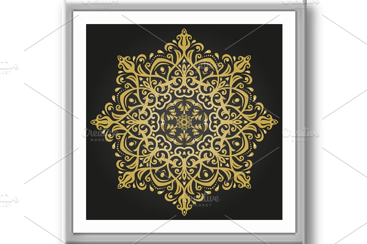 Oriental Abstract Vector Pattern, a Decorative Illustration by FineArtStudio (Photo 3 of 3)