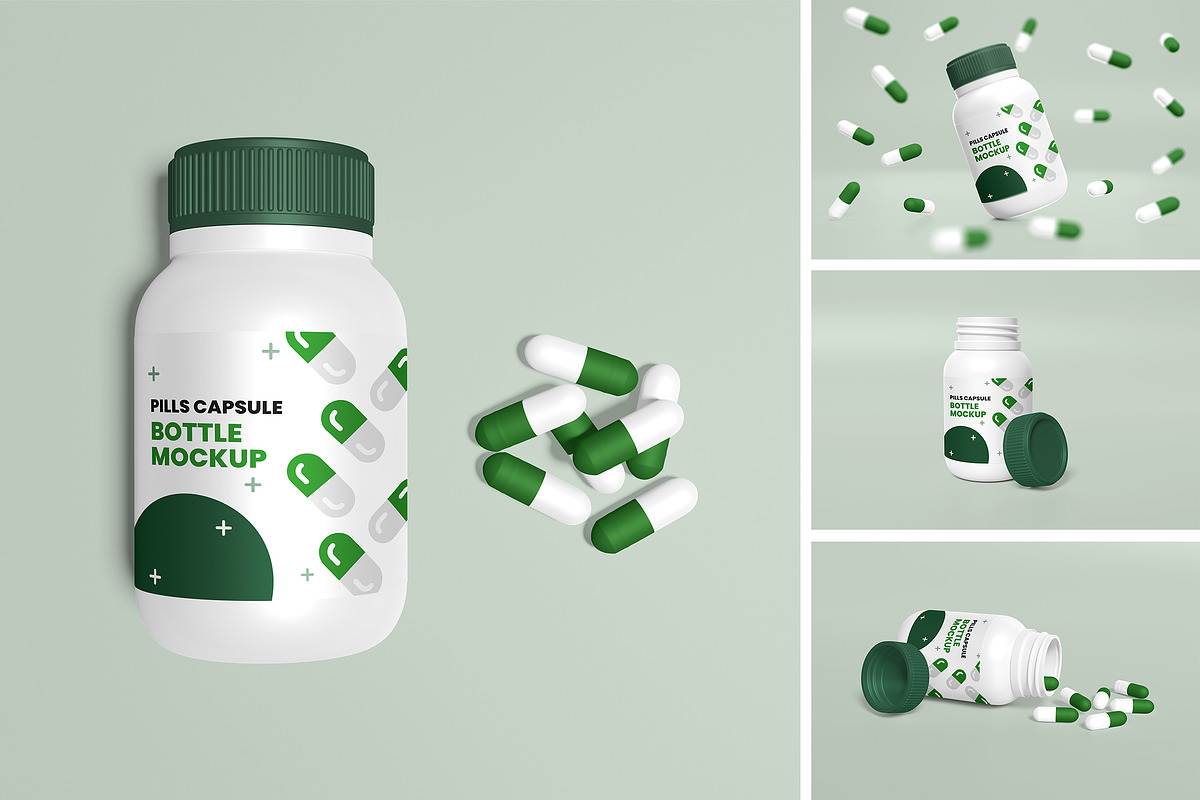 Pill Bottle mockup, a Product Mockup by xavier_studio (Photo 1 of 5)
