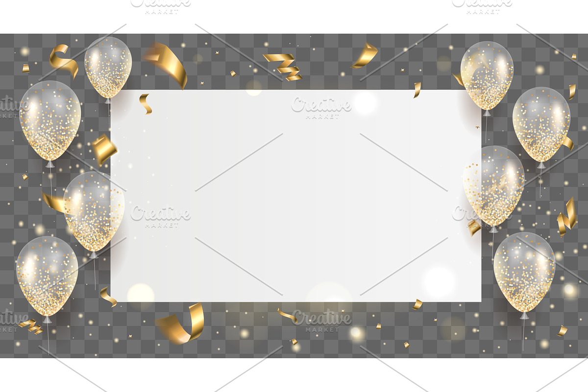White holiday poster. Inflatable, an Illustration by Vectorbuum