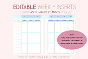 Editable Weekly Planner Template 7x9, a Stationery Template by EasyLifePlanners (Thumbnail 1 of 2)