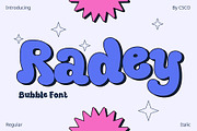 Radey – Bubble Font, a Serif Font by Craft Supply Co. (Thumbnail 1 of 8)