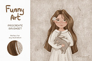 Procreate Brushes & Canvas Funny Art, a Brush Add-On by polikarpovaart (Thumbnail 3 of 13)