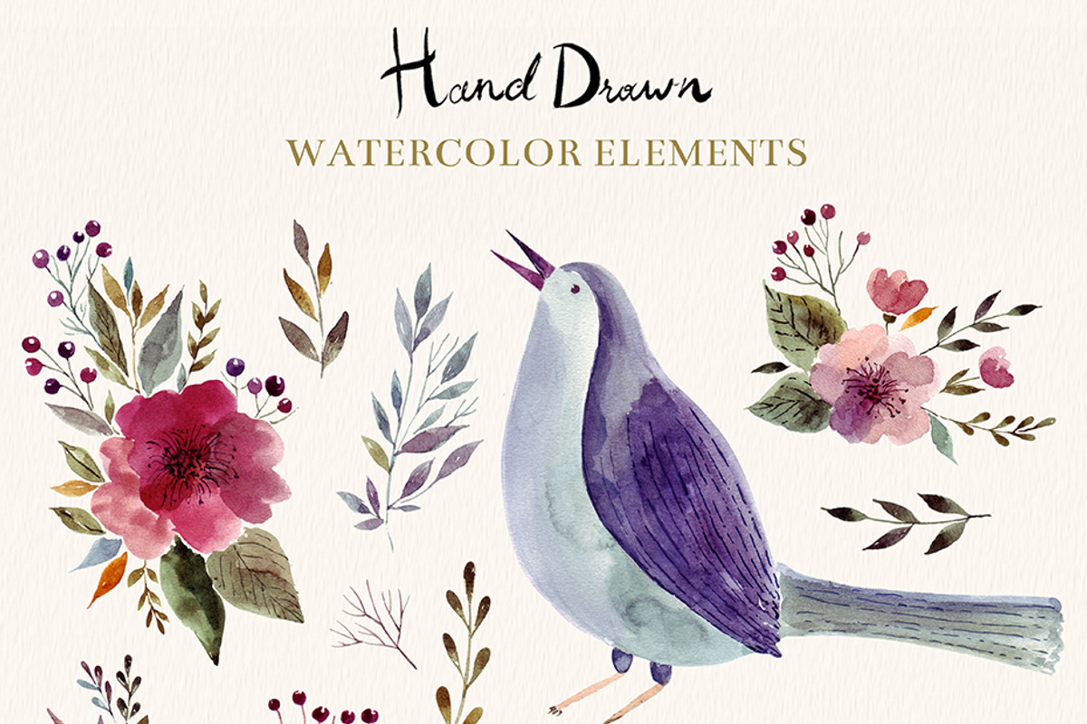 Hand drawn Watercolor Set, a Texture Illustration by MoleskoStudio (Photo 2 of 9)