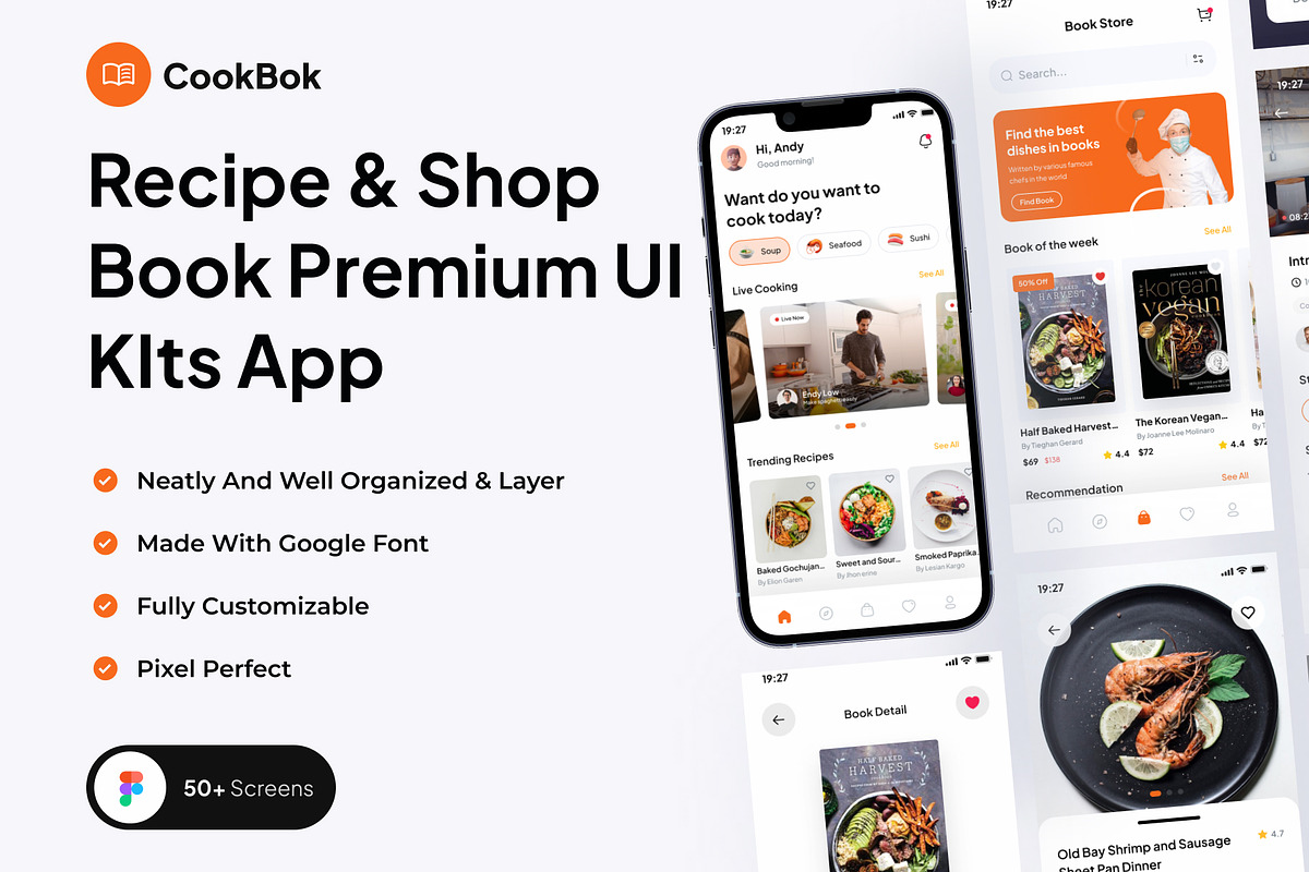 CookBok - Recipe Premium UI KIts App, an App Template by Minialis (Photo 1 of 6)