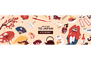 Japan culture items set, backgrounds, an Object Illustration by PaperTrident (Thumbnail 3 of 5)