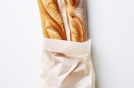 freshly baked baguette, a Food & Drink Photo by Natalia Klenova's Shop