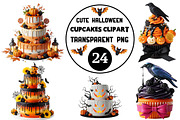 Cute Halloween Cupcakes Clipart, an Object Graphic by Pixxel_Studio (Thumbnail 6 of 7)