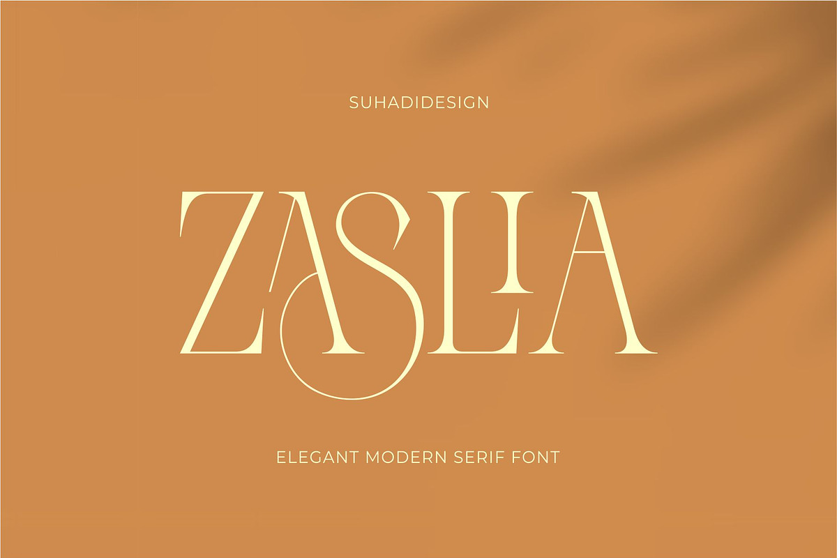 Zaslia - Elegant Ligature Serif, a Serif Font by suhadidesign (Photo 1 of 14)