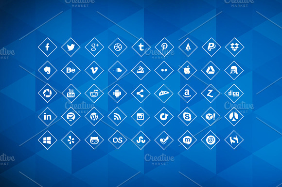 Deltaic 45 Social Media Icons