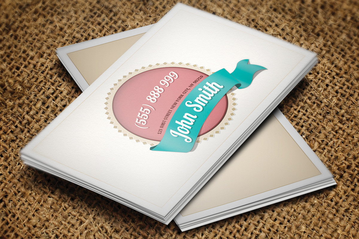 Light Vintage Business Card, a Business Card Template by Crazyleaf (Photo 2 of 4)