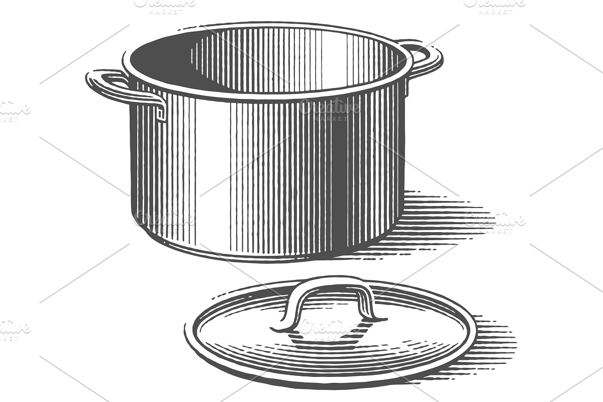 Metal pot with top engravings, an Object Graphic by Irina Trusova (Photo 2 of 7)