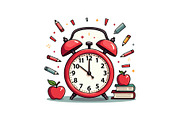 School Clock & Books Set, an Object Graphic by yasushie (Thumbnail 4 of 13)