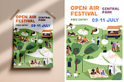 Summer open-air festival posters set, a Background Graphic by Good Studio (Thumbnail 2 of 4)