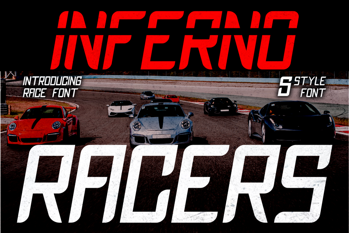 Inferno Racers - Race Font, a Font by PutraCetol Studio (Photo 1 of 11)