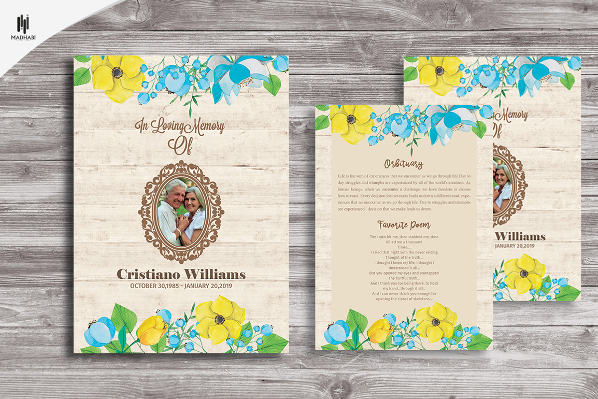 Funeral Invitation/Announcement card, an Invitation Template by Madhabi Studio (Photo 1 of 2)