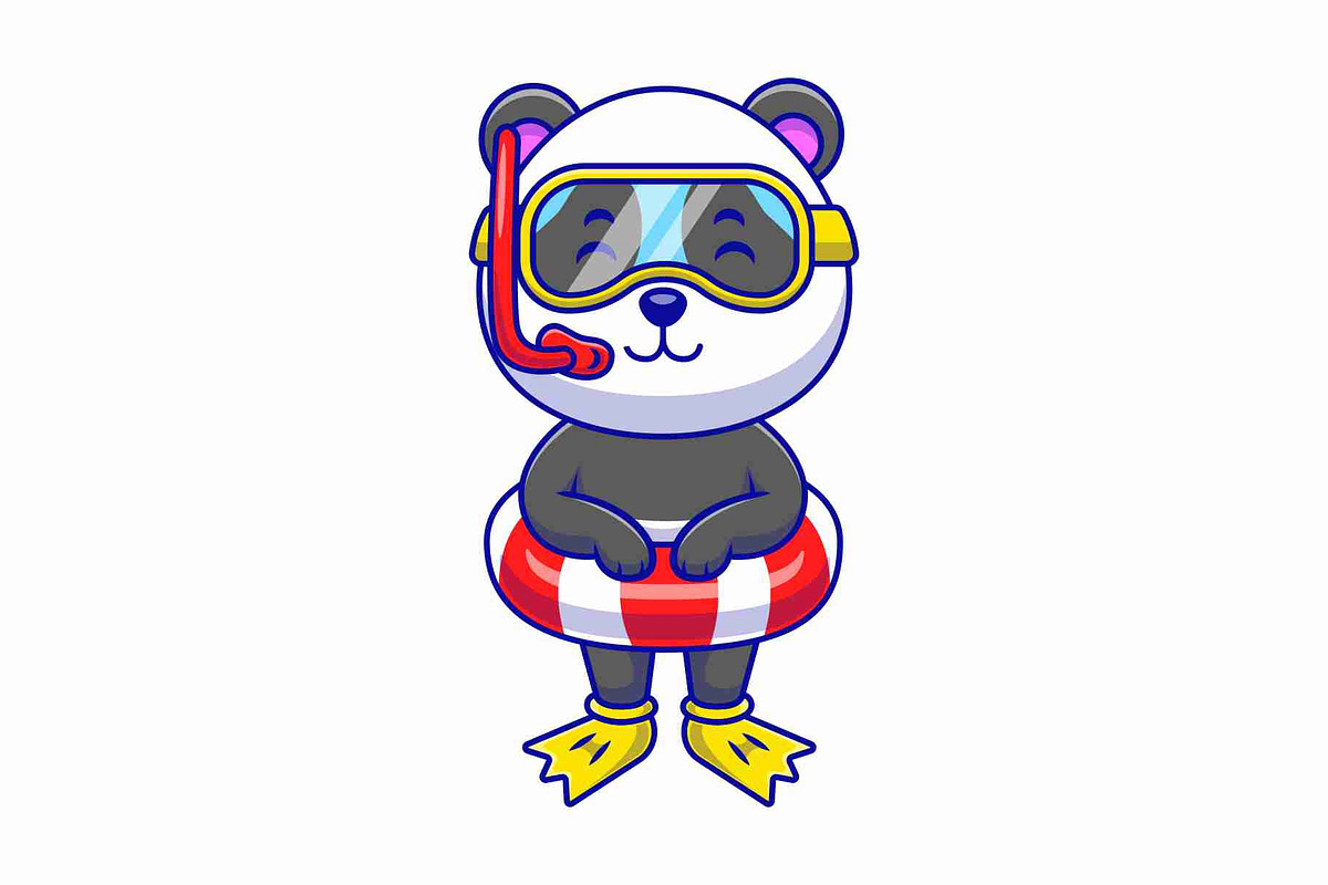 Panda Bear Wearing Summer Costume, an Animal Illustration by Artstorystudio (Photo 3 of 3)