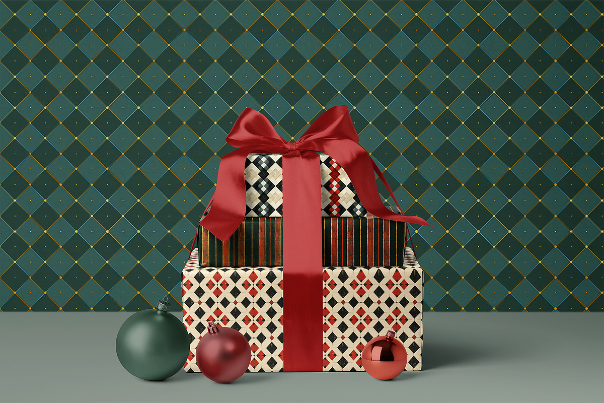 Christmas Abstract Patterns - part 1, a Pattern Graphic by Ninterints (Photo 17 of 19)
