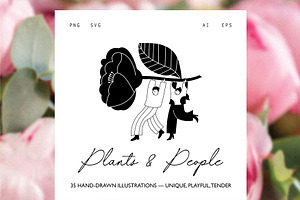 Plants & People: Vector Line Art, a Person Illustration by natahamilton