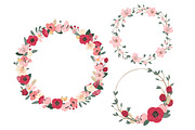 Floral Vector Wreaths in Rose Garden, an Illustration by Amanda Ilkov (Thumbnail 3 of 4)