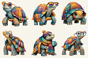 Quirky Tortoise Clipart, an Illustration by DreamCafeArt (Thumbnail 2 of 6)