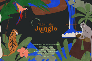 Night in the Jungle Abstract Shapes