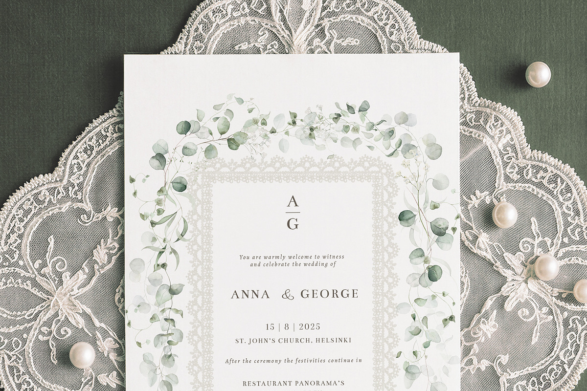 Watercolor Eucalyptus Green Floral, a Decorative Illustration by Veris Studio (Photo 5 of 20)