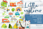 Kids set cute cars., a Pattern Graphic by KundolaArt (Thumbnail 1 of 11)