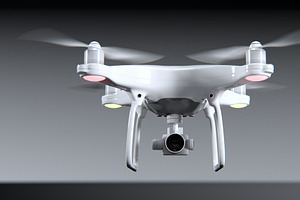 dji phantom 4, a Cars & Vehicle 3D Model by arapps3d