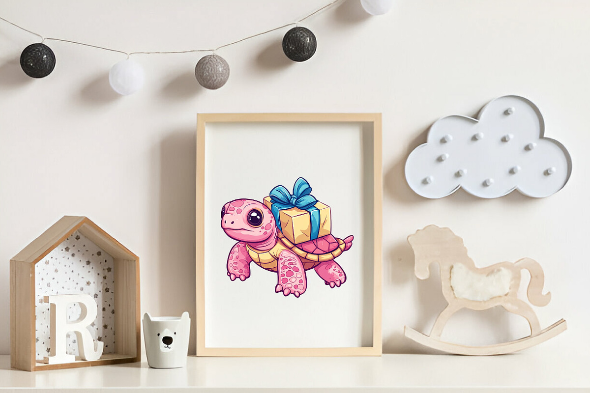 Pink Sea Turtle Clipart, an Illustration by CreationArt (Photo 3 of 9)