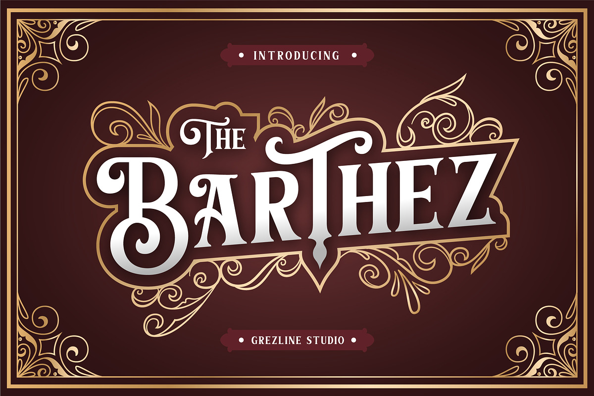 Barthez - Victorian Serif Font, a Serif Font by Grezline Studio (Photo 1 of 11)