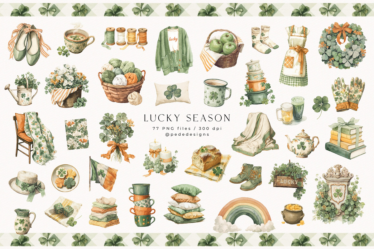 Lucky Season Collection, a Seasonal Illustration by PeDe Designs (Photo 5 of 26)