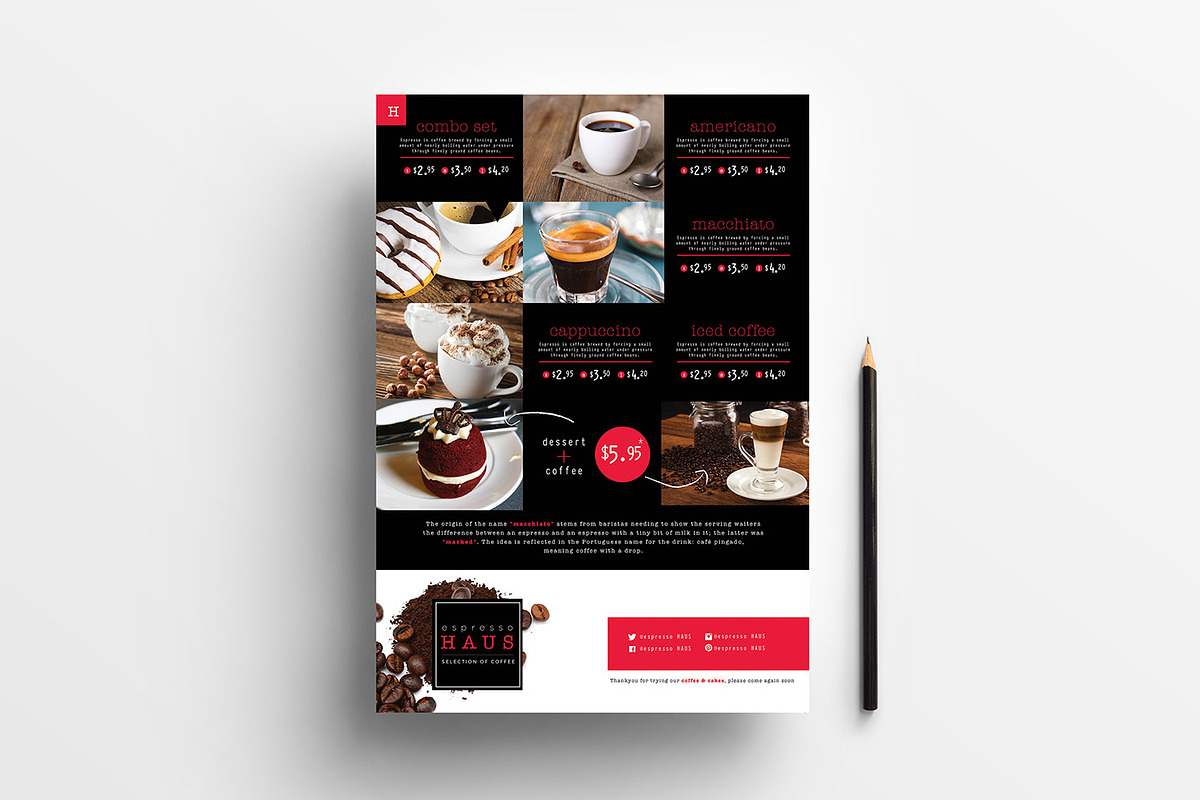 Café Menu Template Pack, a Brochure Template by BrandPacks