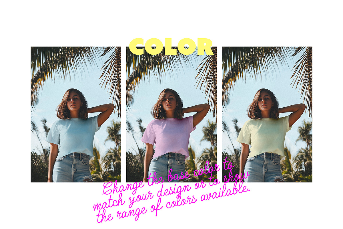 T-Shirt Mockup With Palm Trees, a Shirt Mockup by McLittle Stock (Photo 2 of 4)