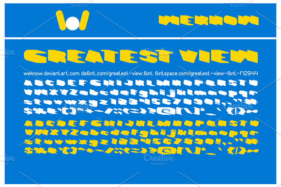 Greatest View font preview 7