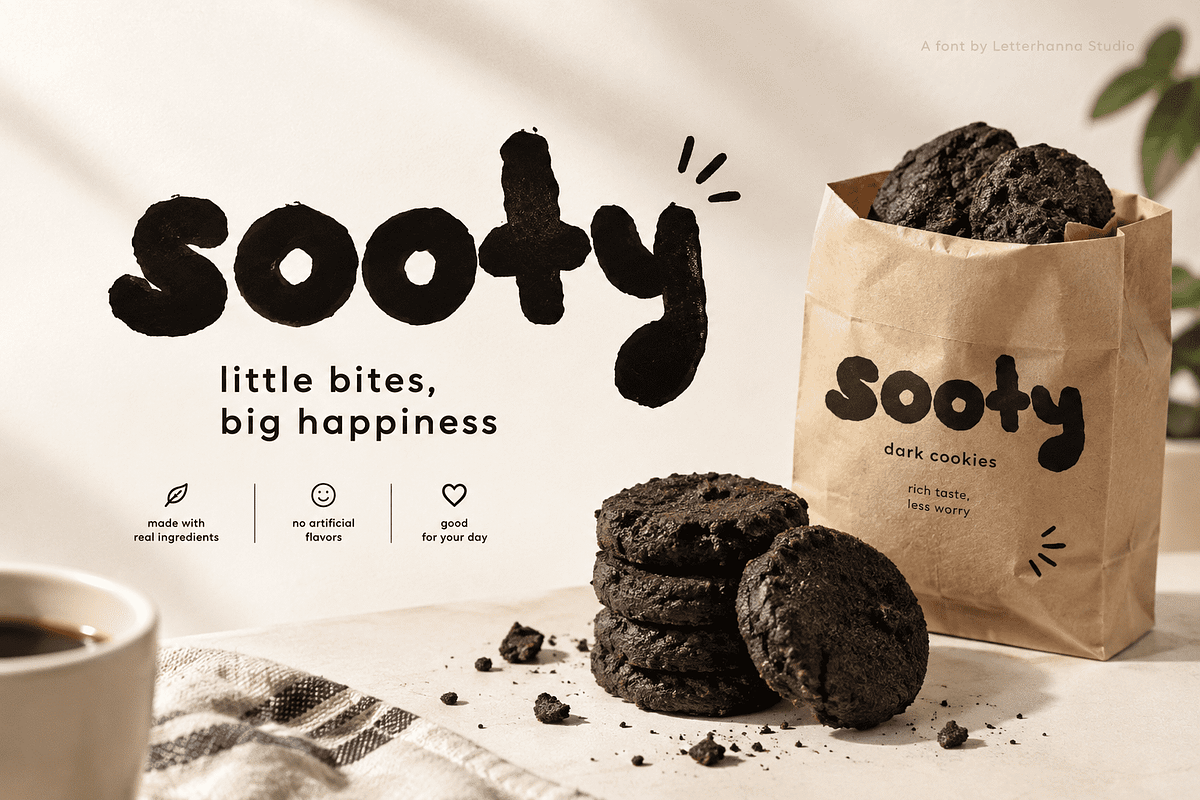 Gruiby Bold Bubble Rough Font, a Handwritten Font by Letterhanna Studio (Photo 9 of 9)