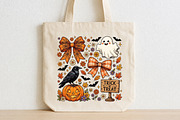 Preppy Coquette Halloween Ghost PNG, a Seasonal Illustration by CraftArtStudio (Thumbnail 2 of 4)