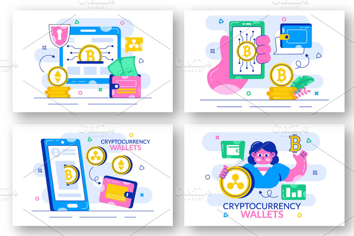 10 Cryptocurrency Wallets, a Finance Illustration by denayunebgt (Photo 3 of 4)