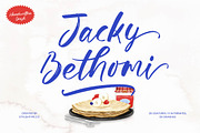 Jacky Bethomi Handwritten Brush, a Script Font by stylishtype.co (Thumbnail 1 of 10)