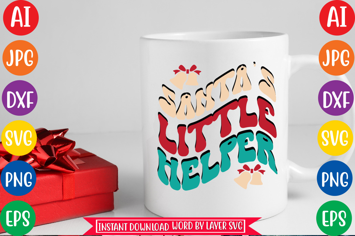 Santa's Little Helper Svg Cut File, an Object Graphic by CrexoraLab (Photo 3 of 3)
