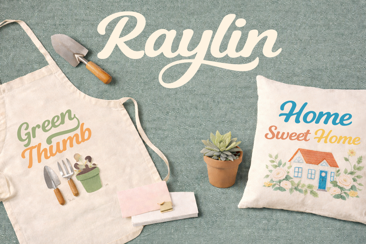 Raylin is a bold handwritten script, a Handwritten Font by cocodesign (Photo 6 of 7)