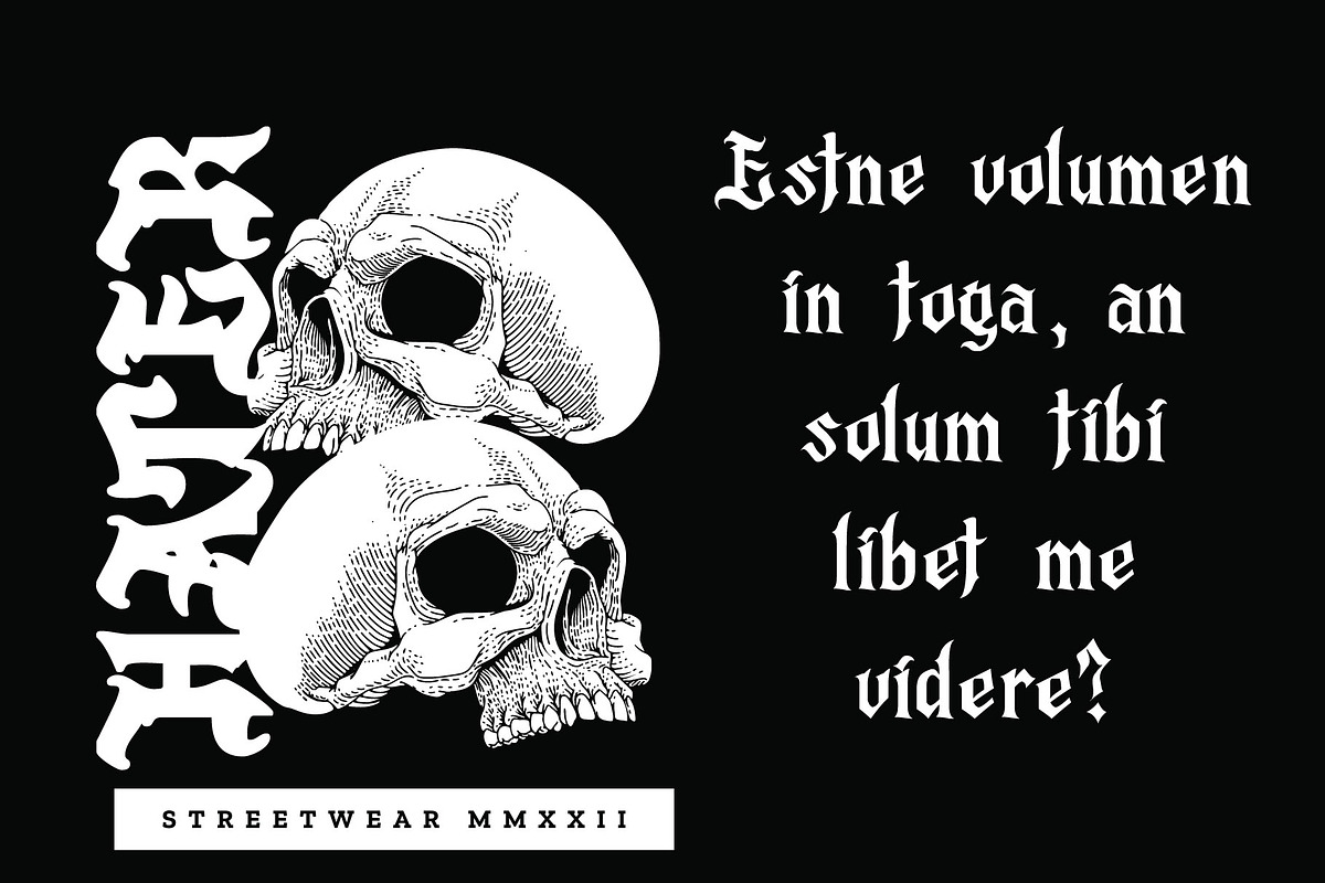 Grogoth - Filthy Gothic Font, a Blackletter Font by Anomali Creatype (Photo 10 of 11)